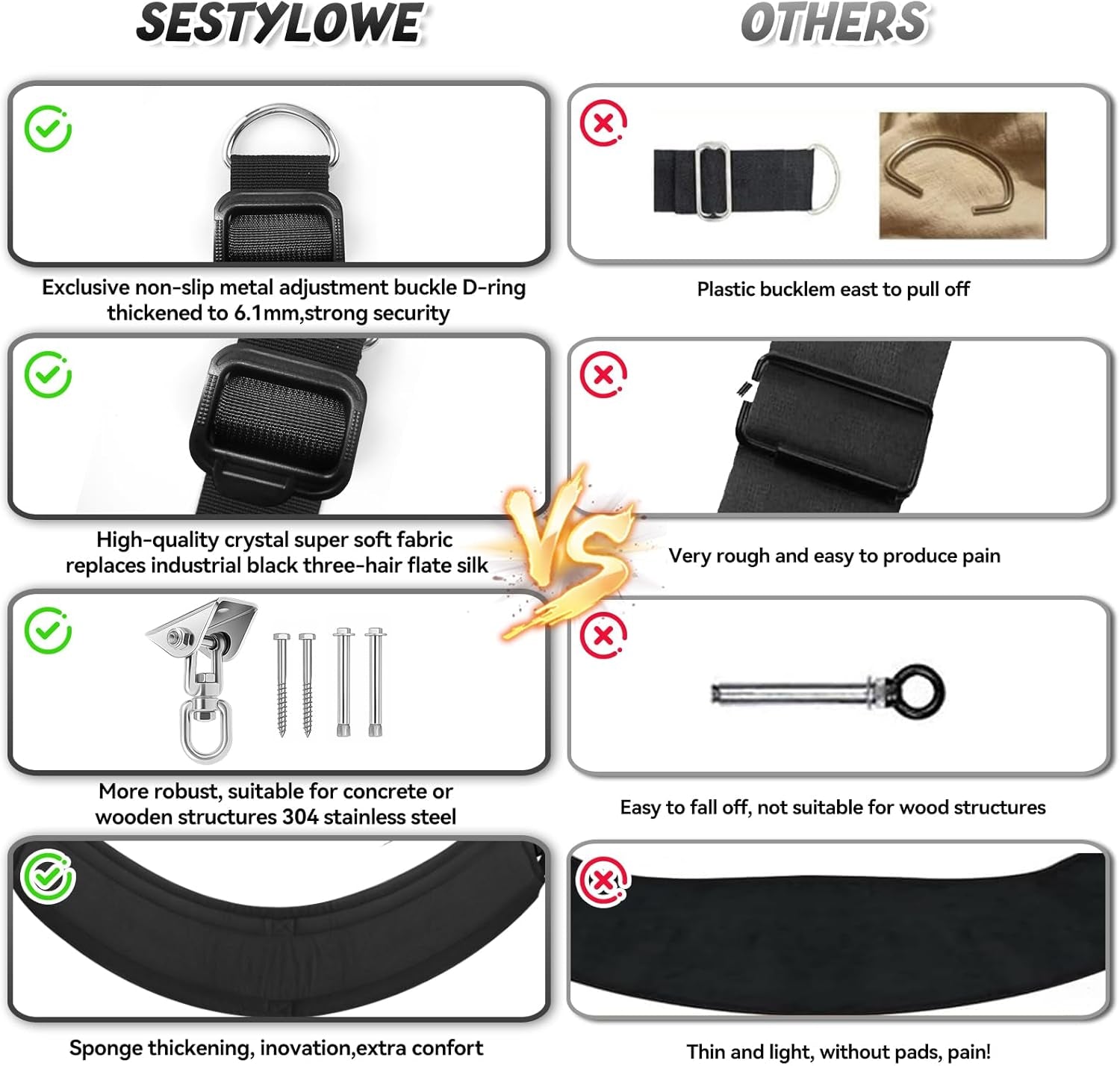 OrbitBond BDSM Sex Swing with Handcuffs 360°