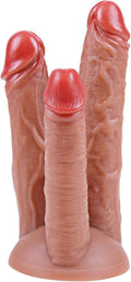TriMax Triple Head Dildo Silicone Suction Cup Toy XL