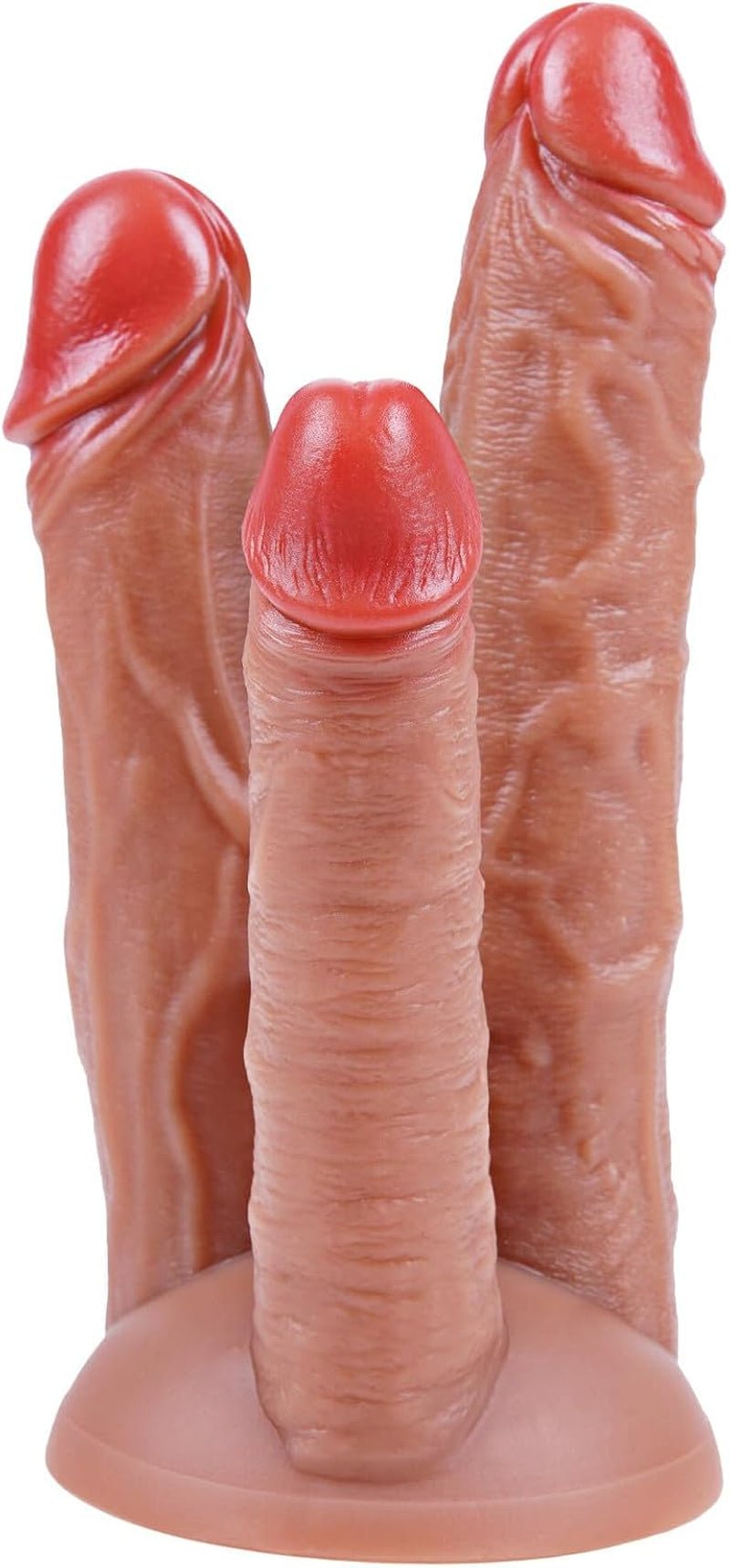TriMax Triple Head Dildo Silicone Suction Cup Toy XL
