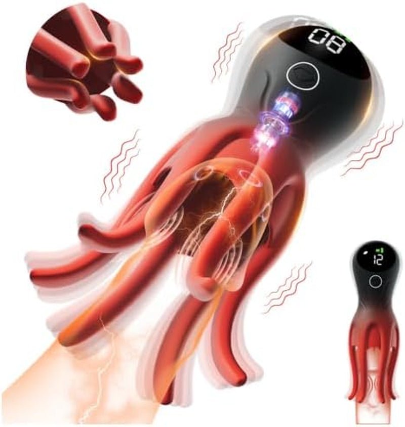 LumiTentacle LED Male Training Vibrator 12 Modes Tentacle