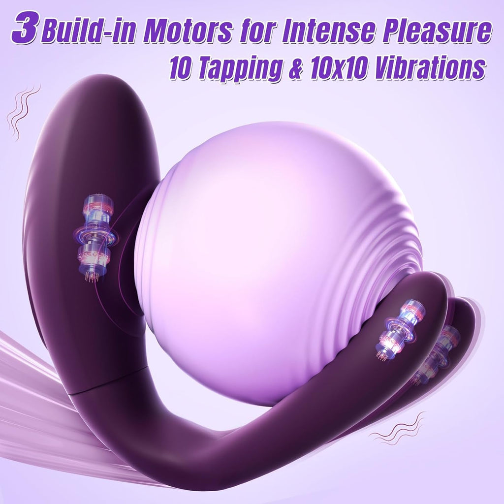 TapFusion Double Wearable Vibrator 10 Tapping 10 Modes