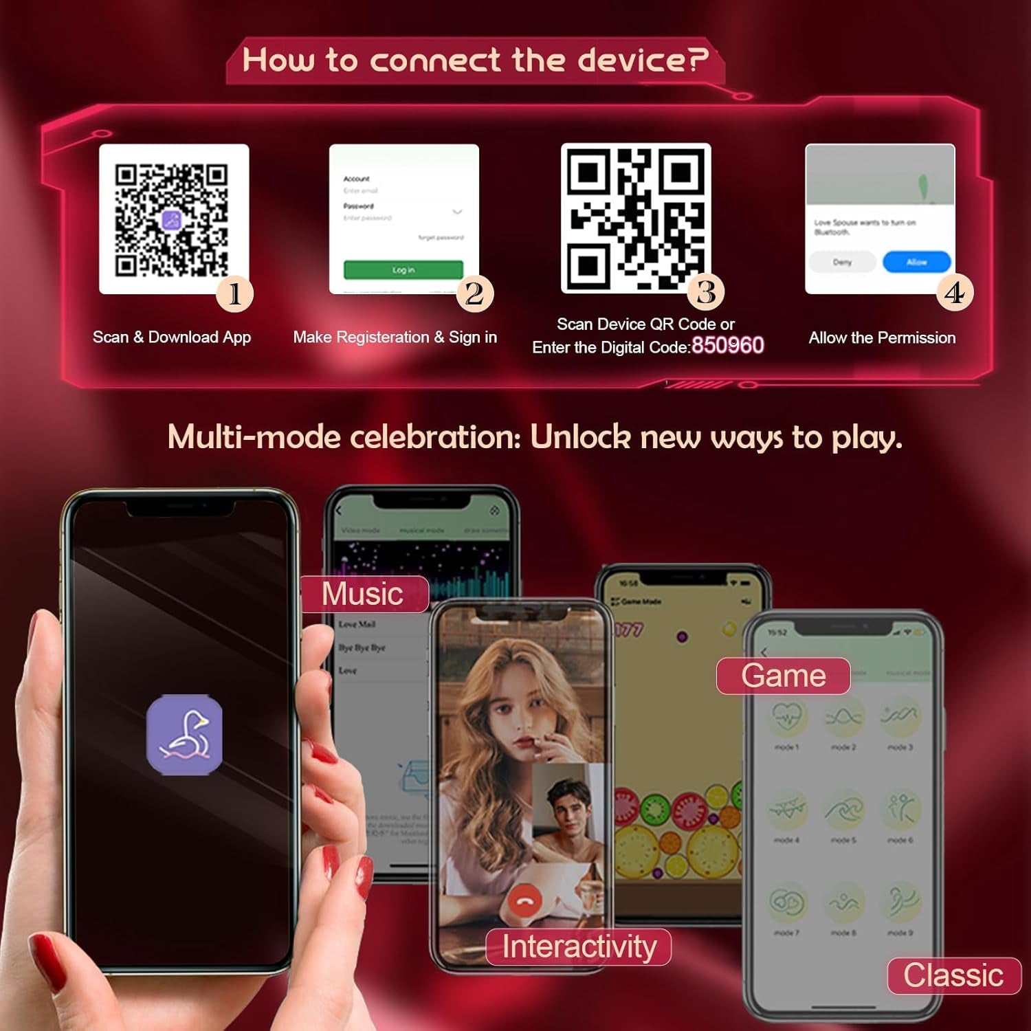 SyncRabbit APP Rabbit Wearable Couples Panty Vibrator
