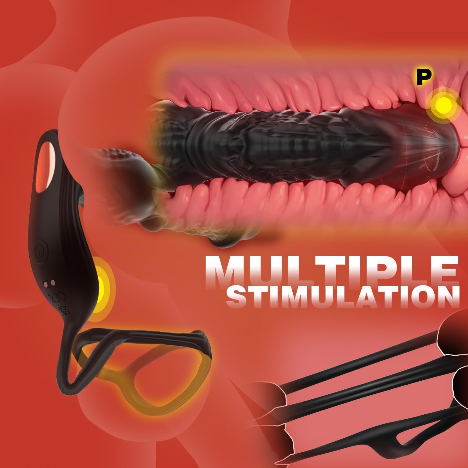 HyperThrust Thrusting Prostate Massager Cock Ring 9 Modes App Remote