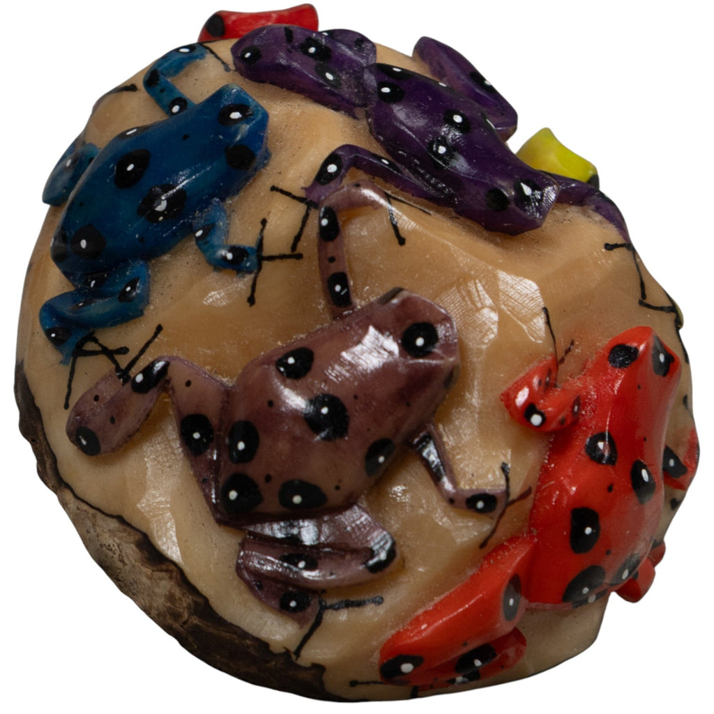 Multiple Poison Dart Frog Tagua Carving