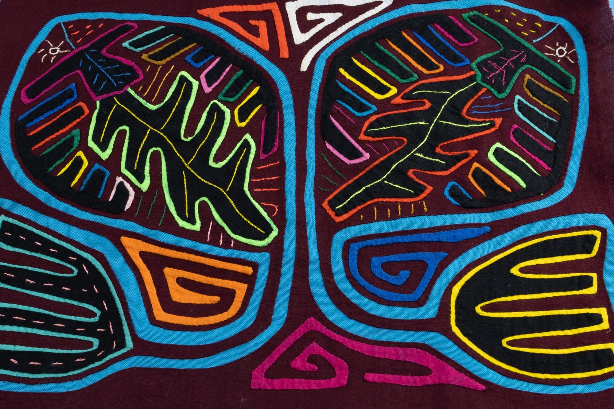 Hand Stitched Stingray Panama Mola Textile