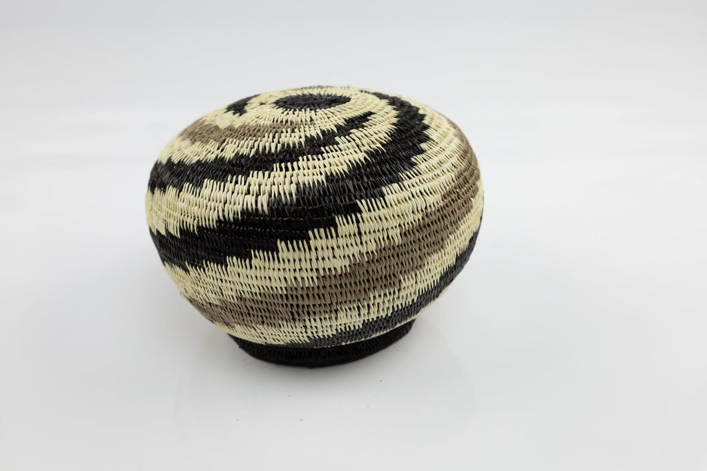 Hand Woven Swirl Design Basket
