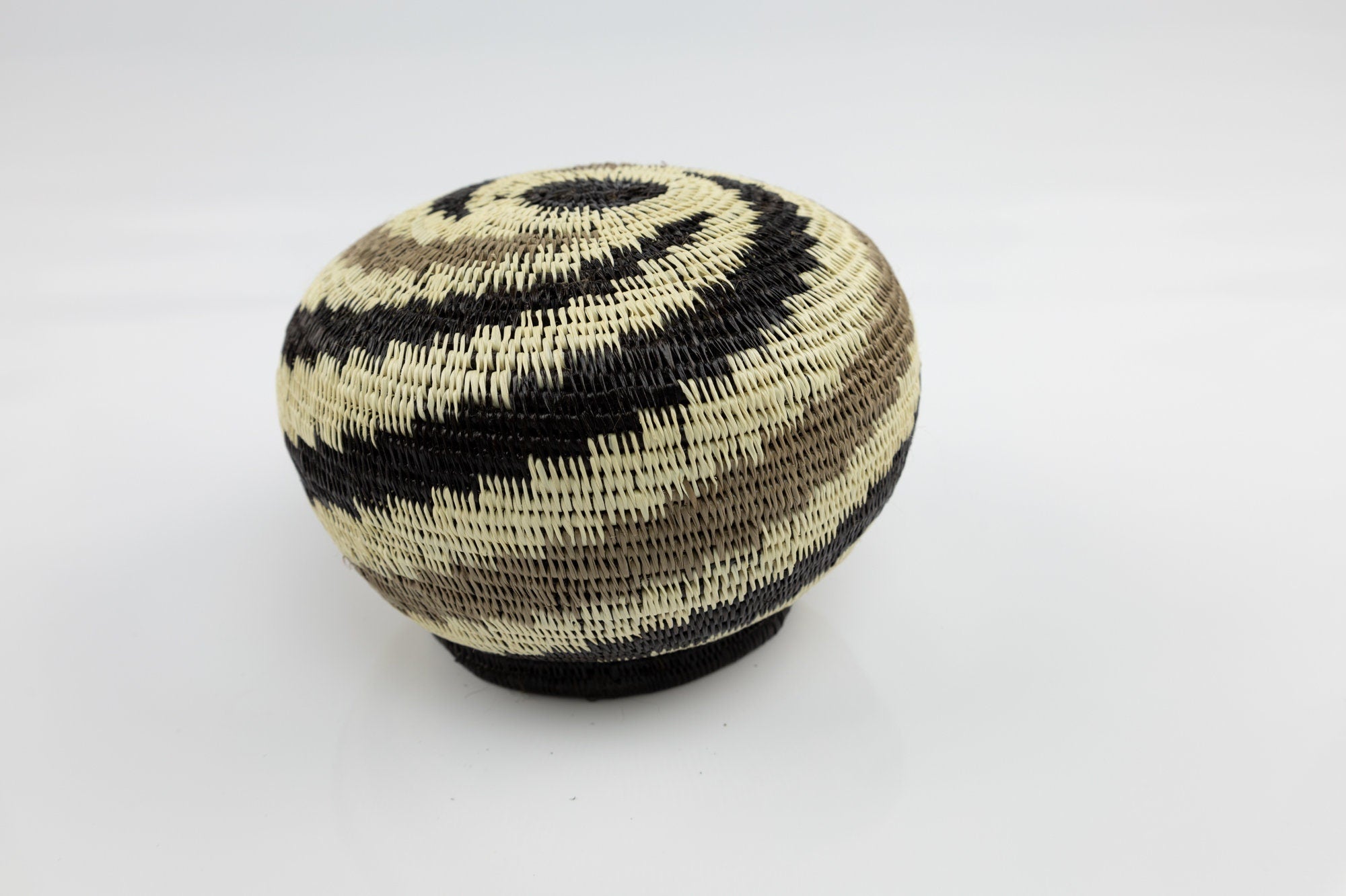Hand Woven Swirl Design Basket