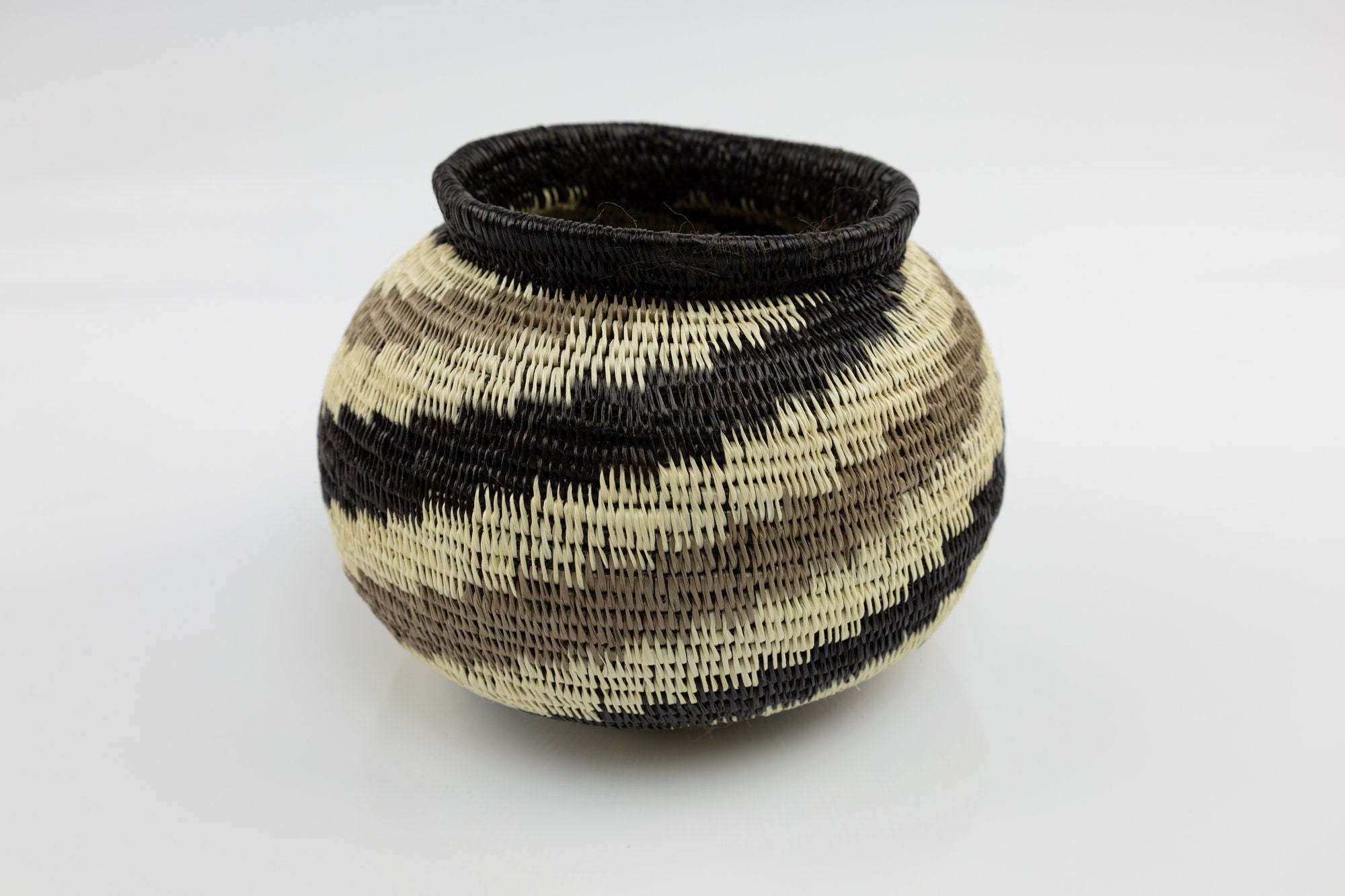 Hand Woven Swirl Design Basket