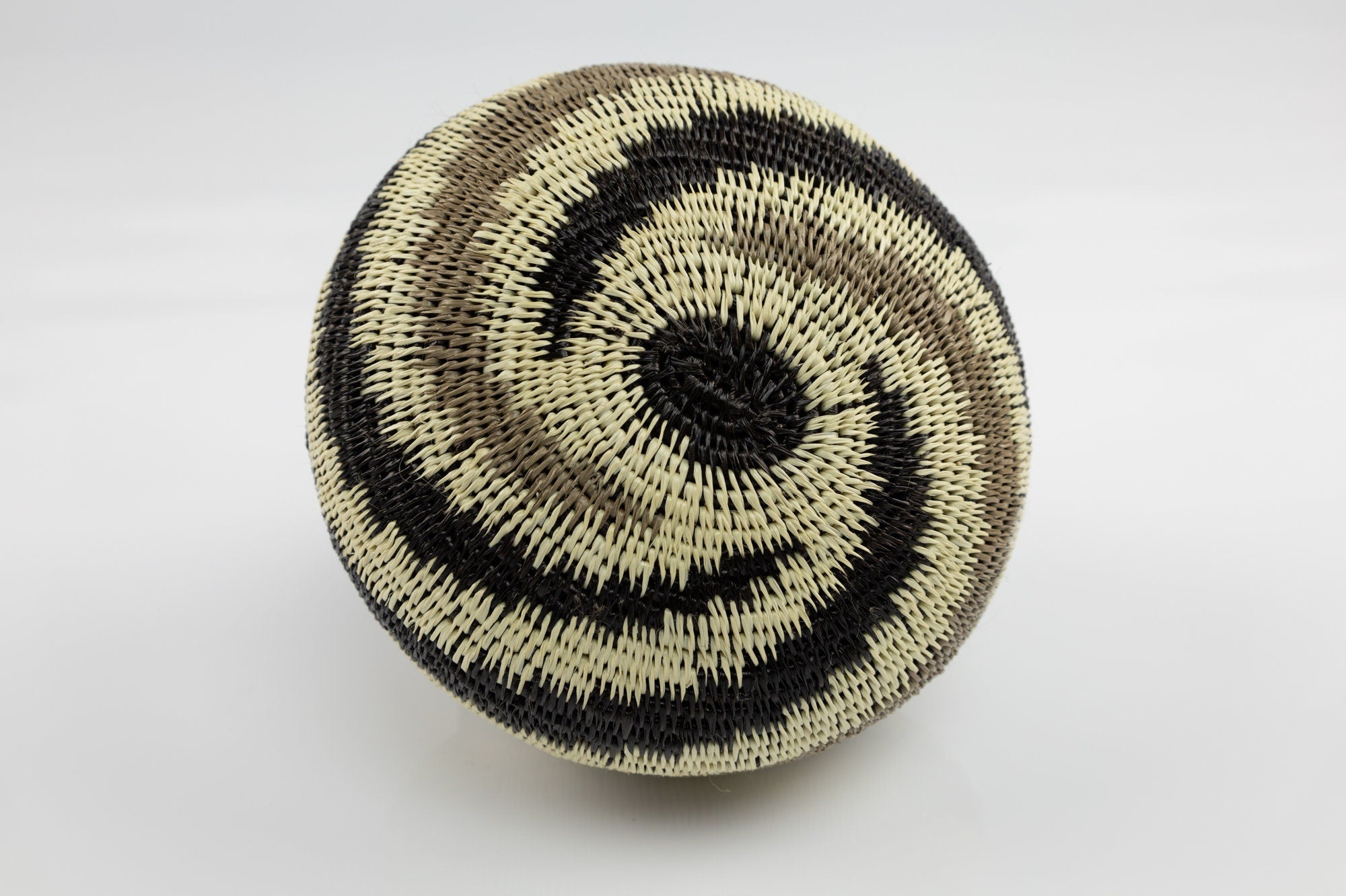 Hand Woven Swirl Design Basket