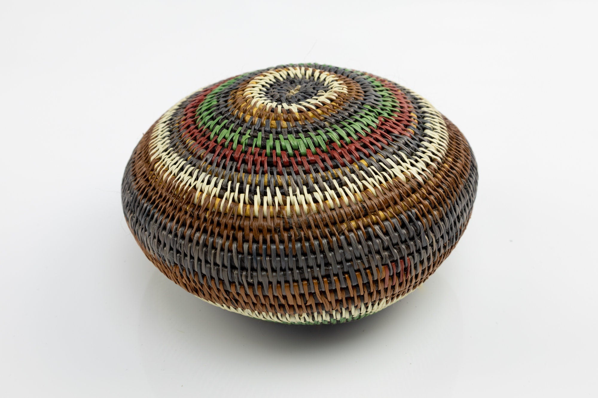 Hand Woven Basket with Top