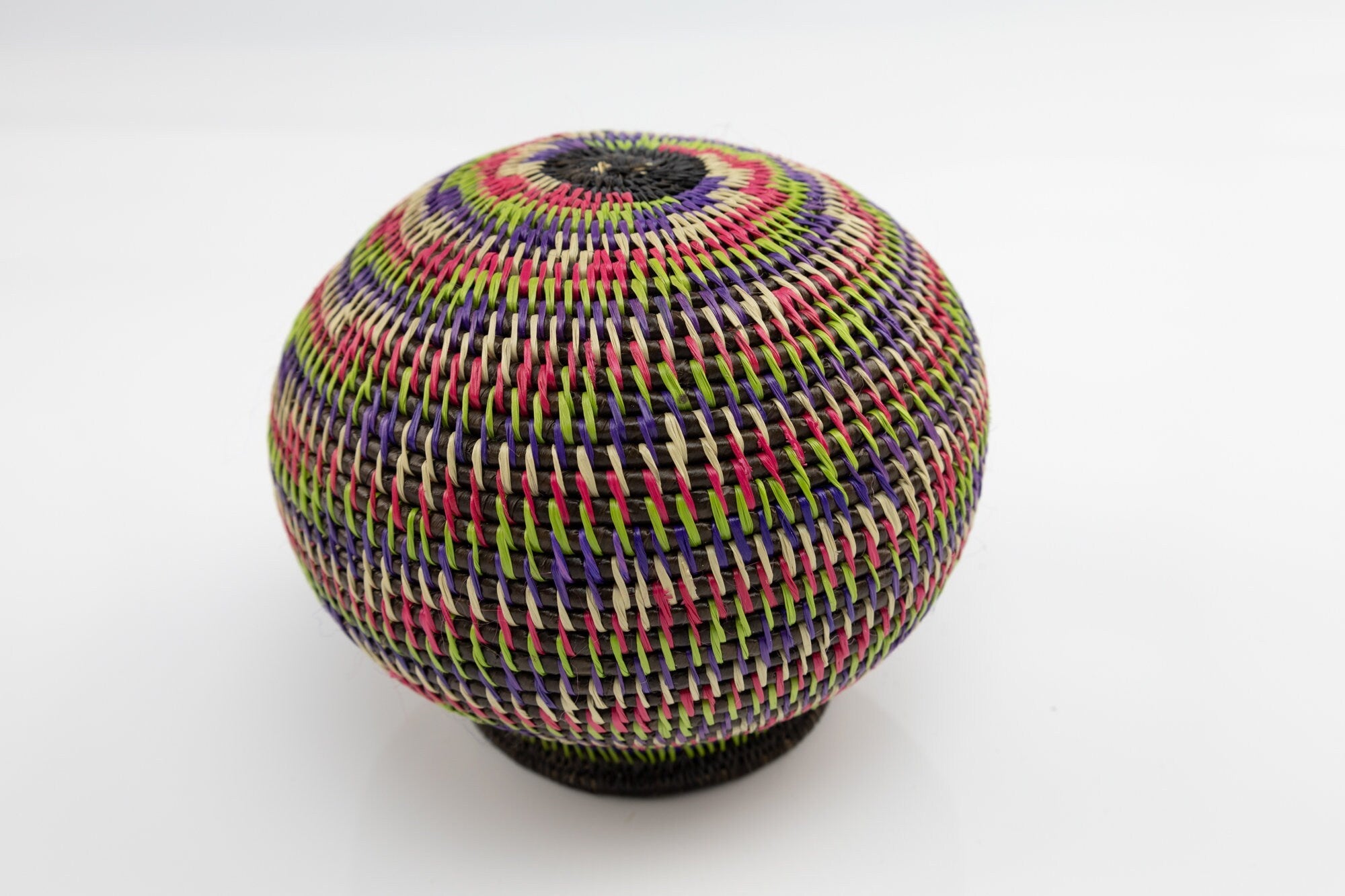 Hand Woven Rainbow Basket