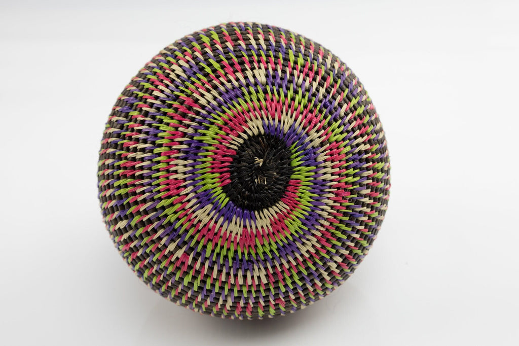 Hand Woven Rainbow Basket