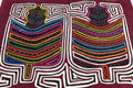 Hand Stitched Rainbow Flower Panama Mola Textile