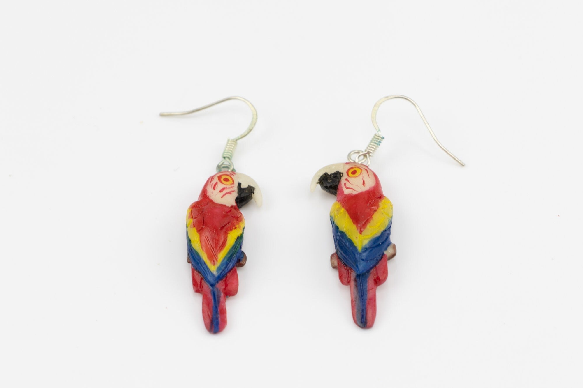 Macaw Parrot Tagua Earrings