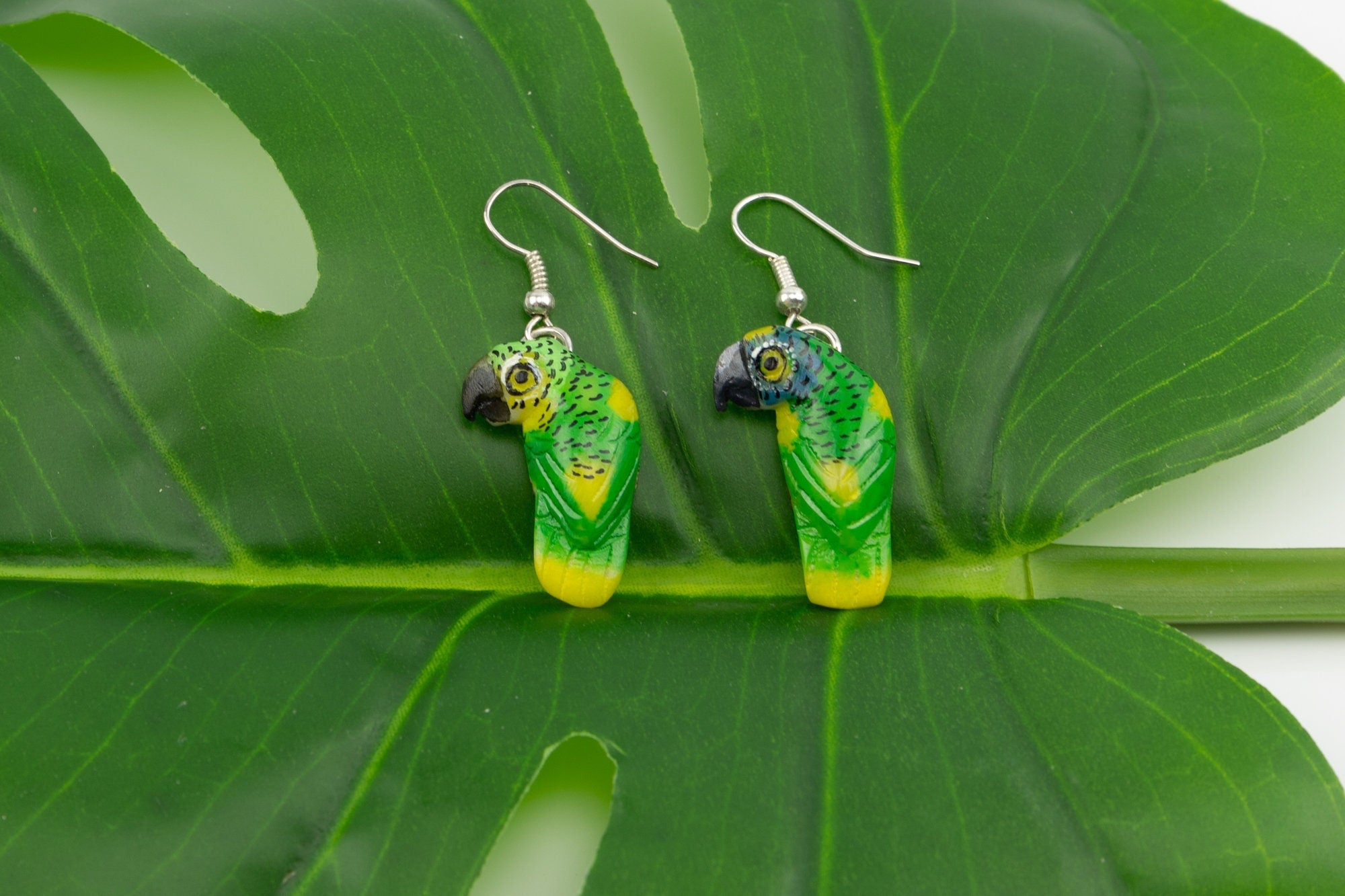 Parrot Tagua Earrings