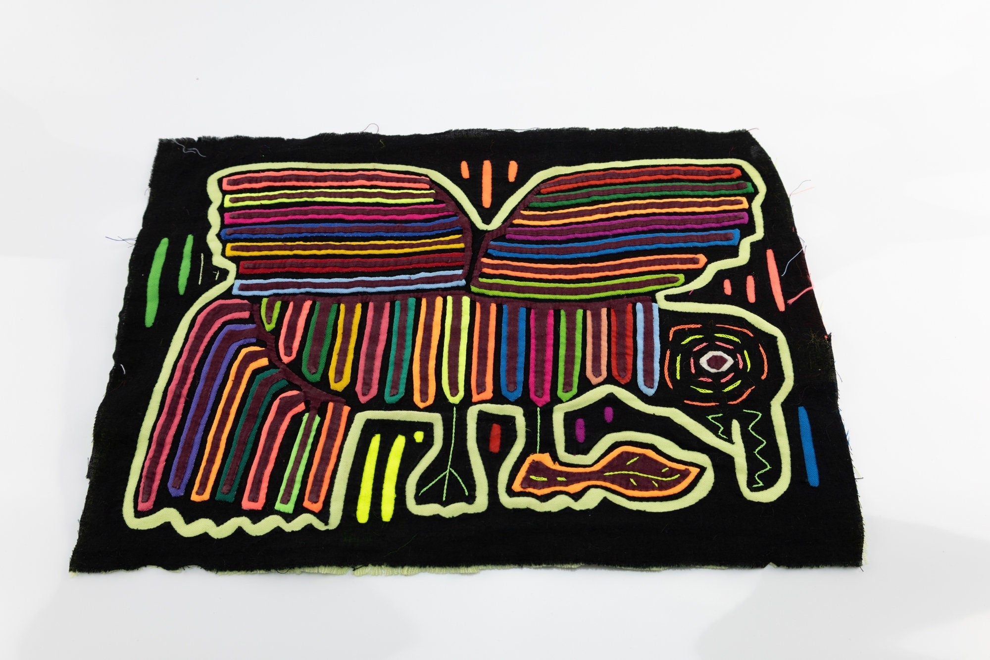 Hand Stitched Panama Peace Dove Mola Textile