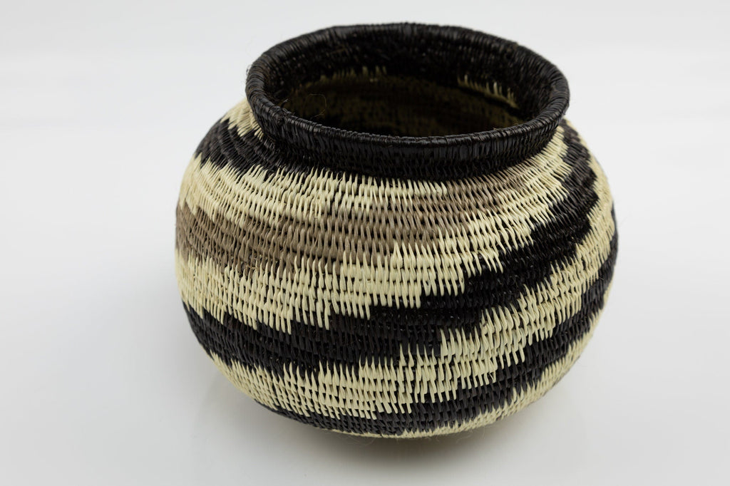 Hand Woven Swirl Design Basket