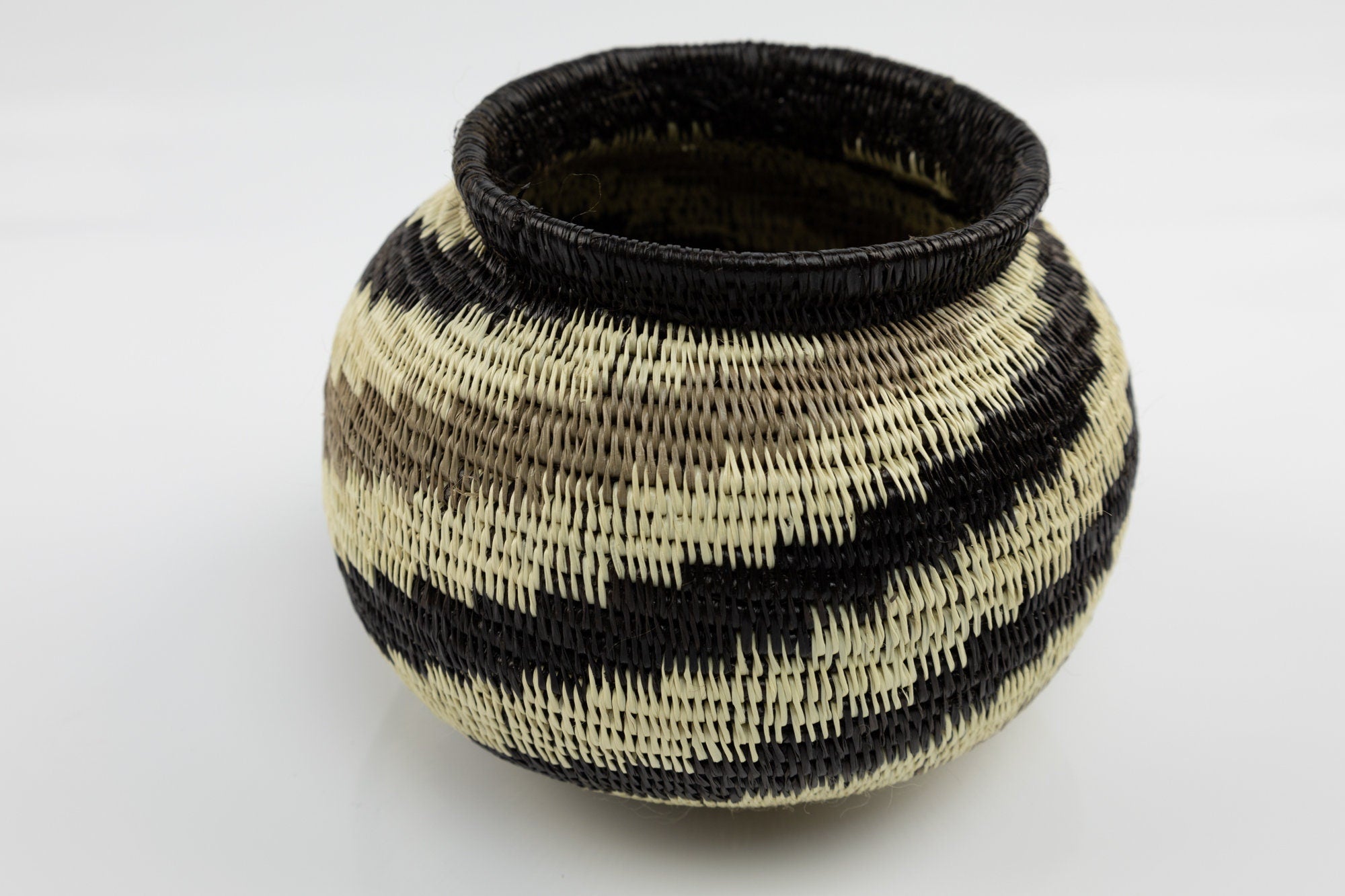 Hand Woven Swirl Design Basket