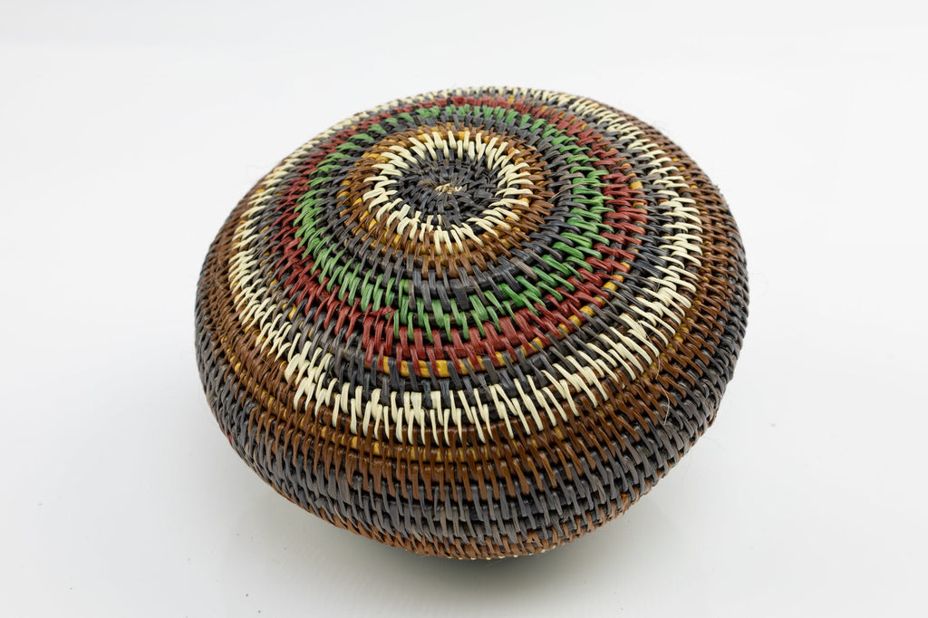 Hand Woven Basket with Top