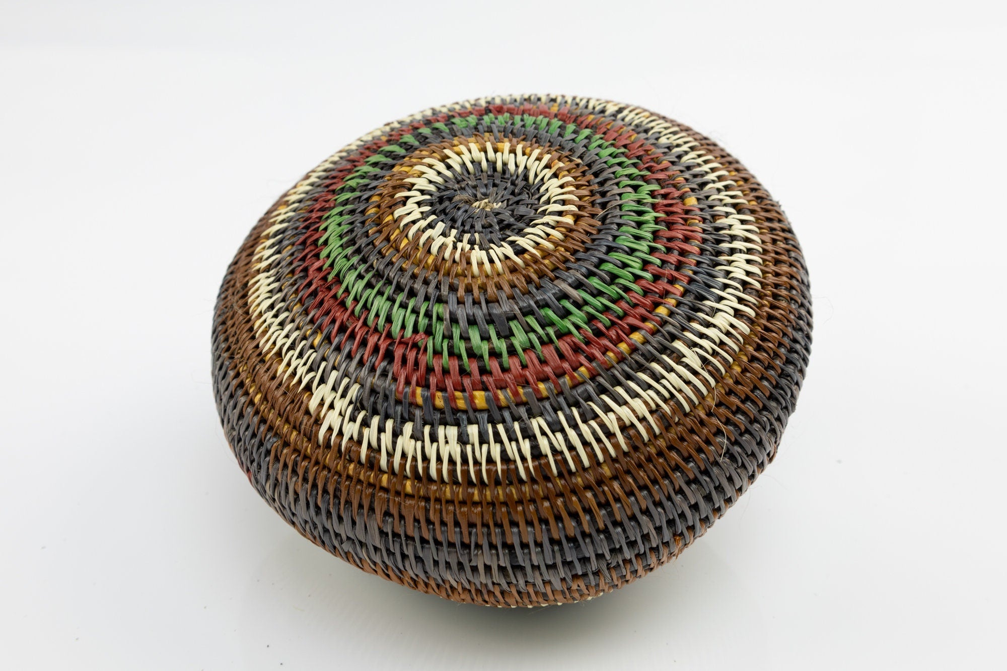 Hand Woven Basket with Top