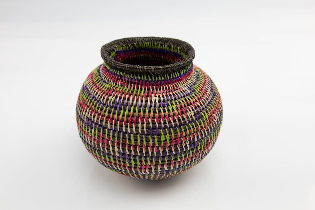 Hand Woven Rainbow Basket