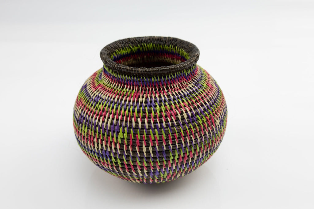 Hand Woven Rainbow Basket