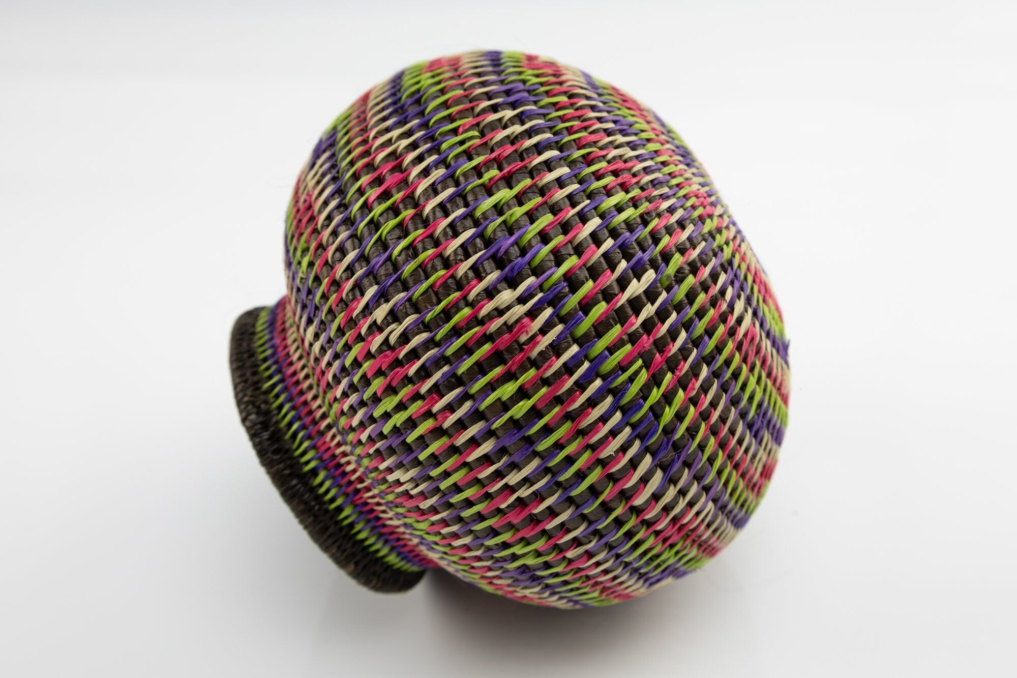 Hand Woven Rainbow Basket