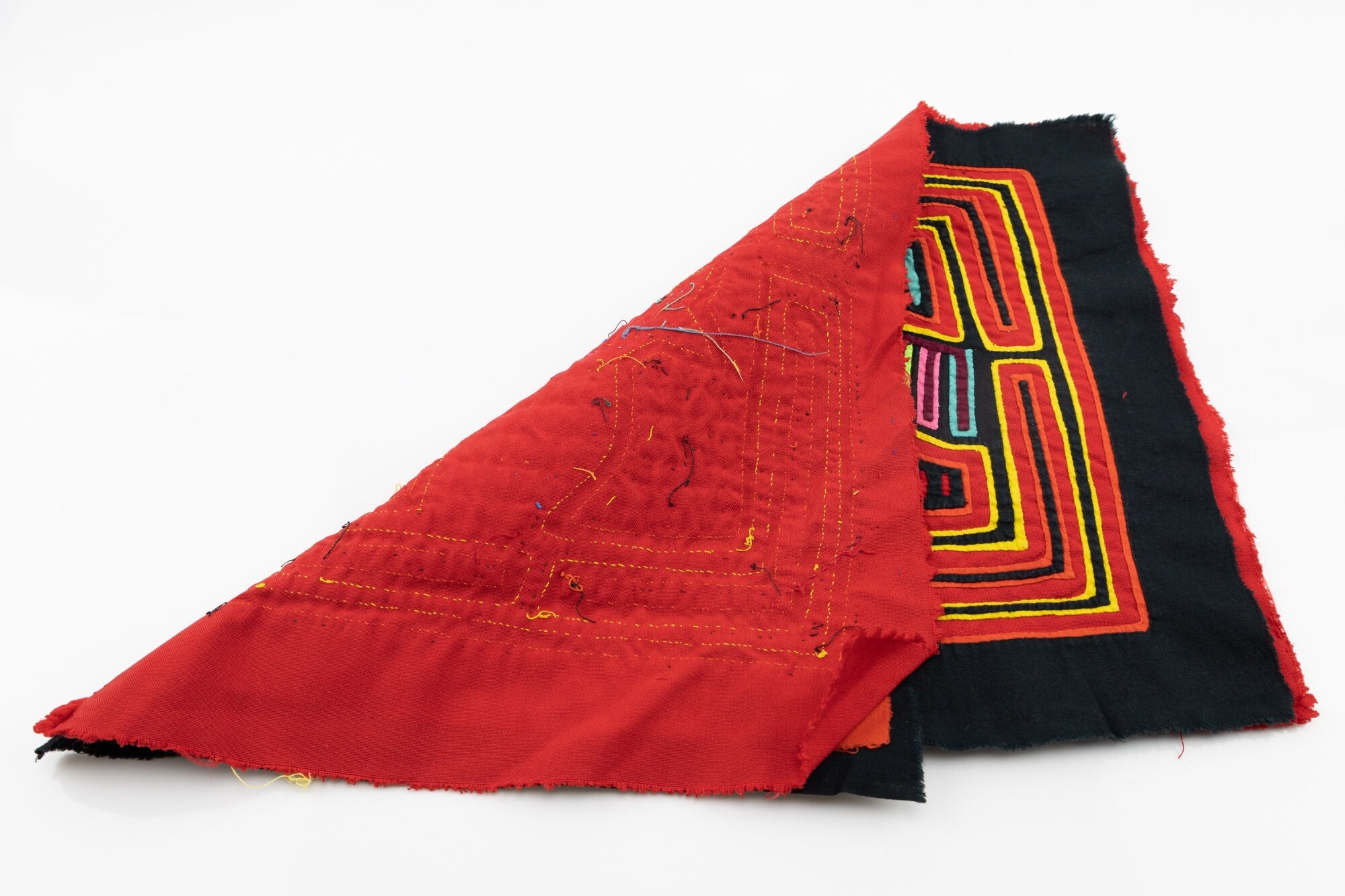Hand Stitched Puppy Dog Panama Mola Textile