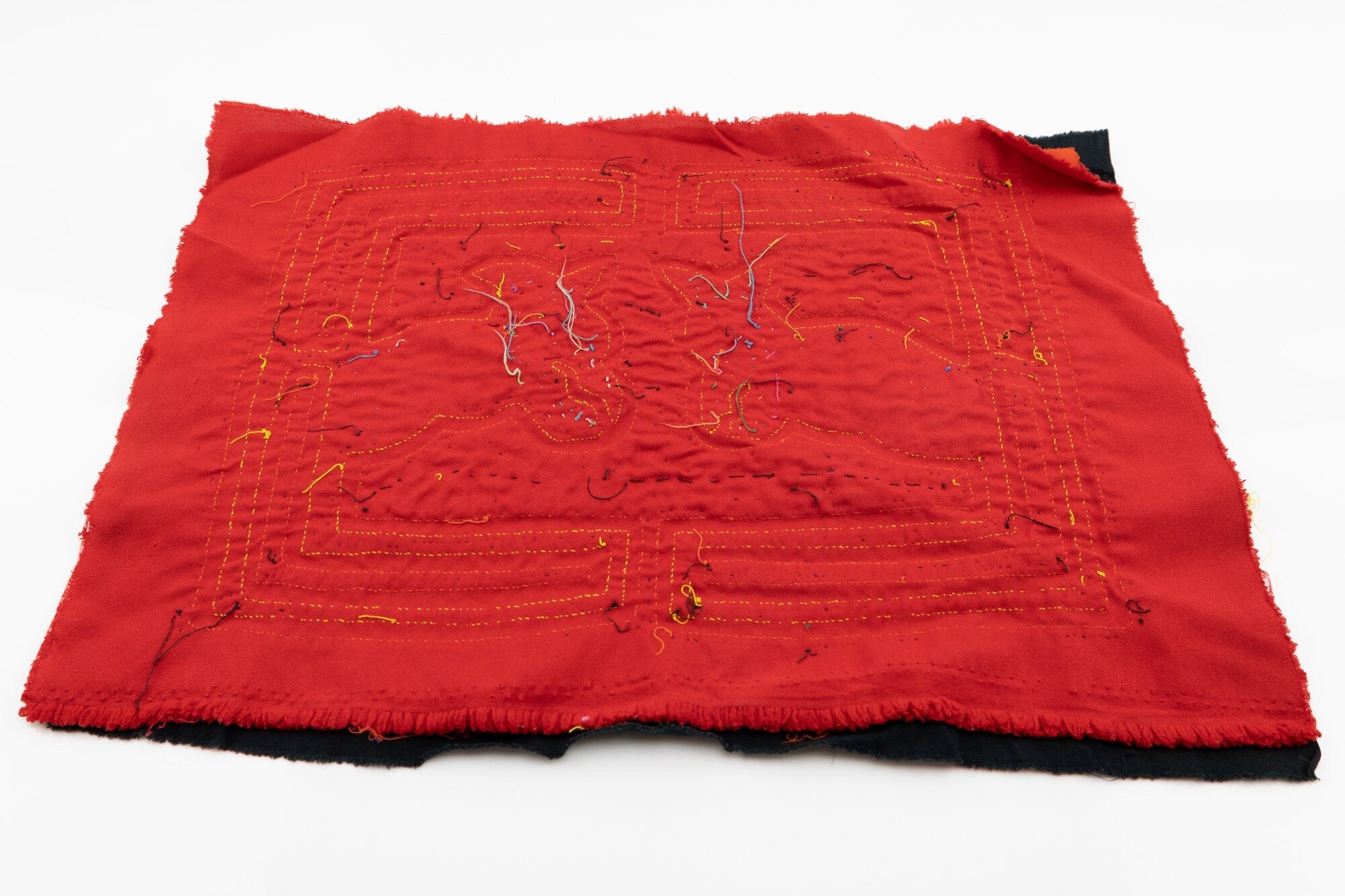 Hand Stitched Puppy Dog Panama Mola Textile