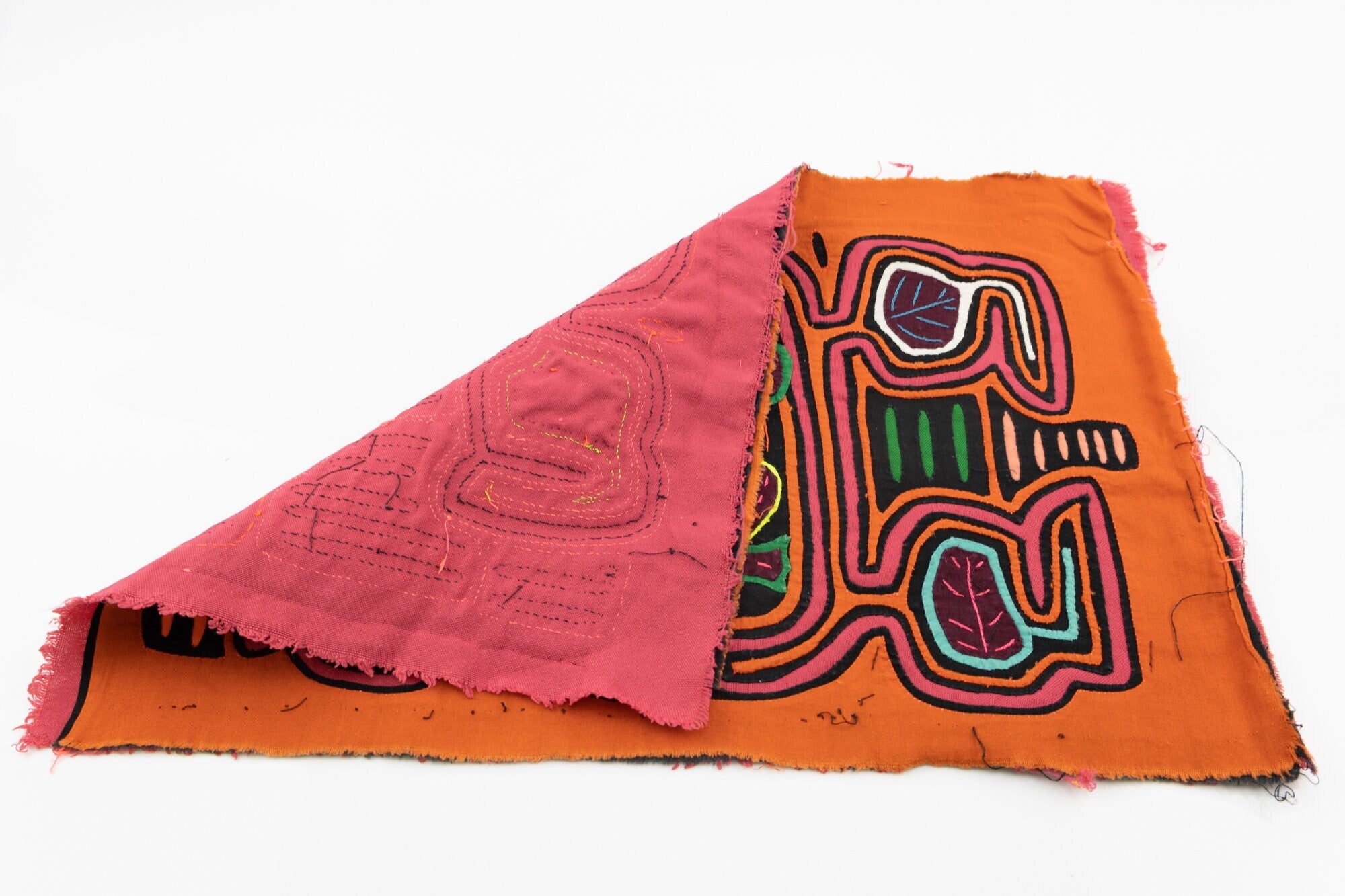 Hand Stitch Lost Kangaroo Panama Mola Textile