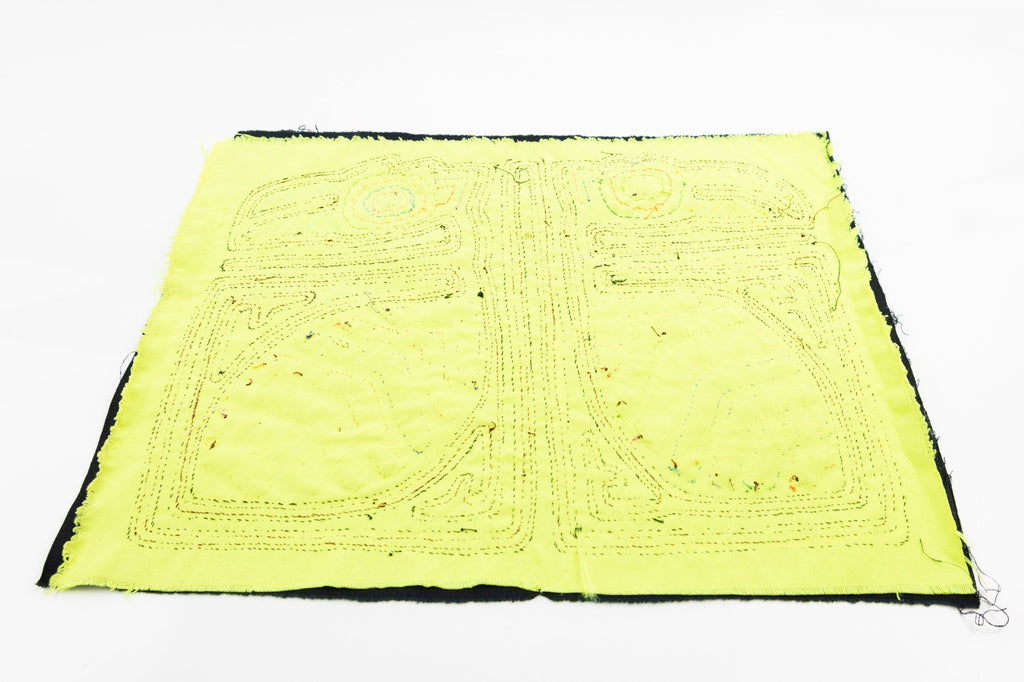 Hand Stitch Palm Frond Bird Panama Mola Textile