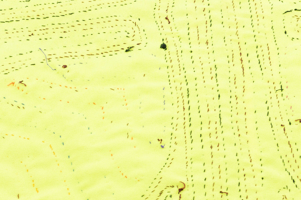 Hand Stitch Palm Frond Bird Panama Mola Textile
