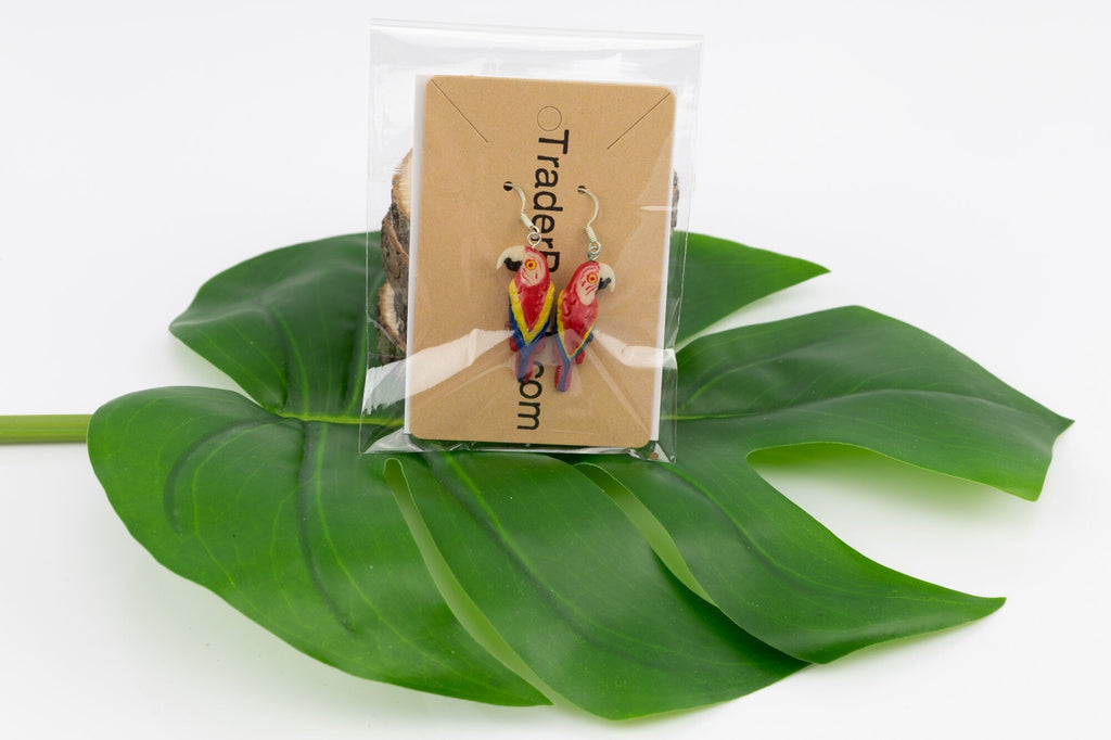 Macaw Parrot Tagua Earrings