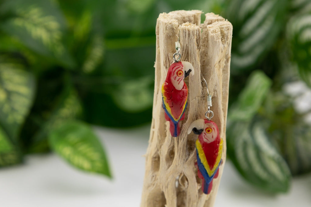 Macaw Parrot Tagua Earrings