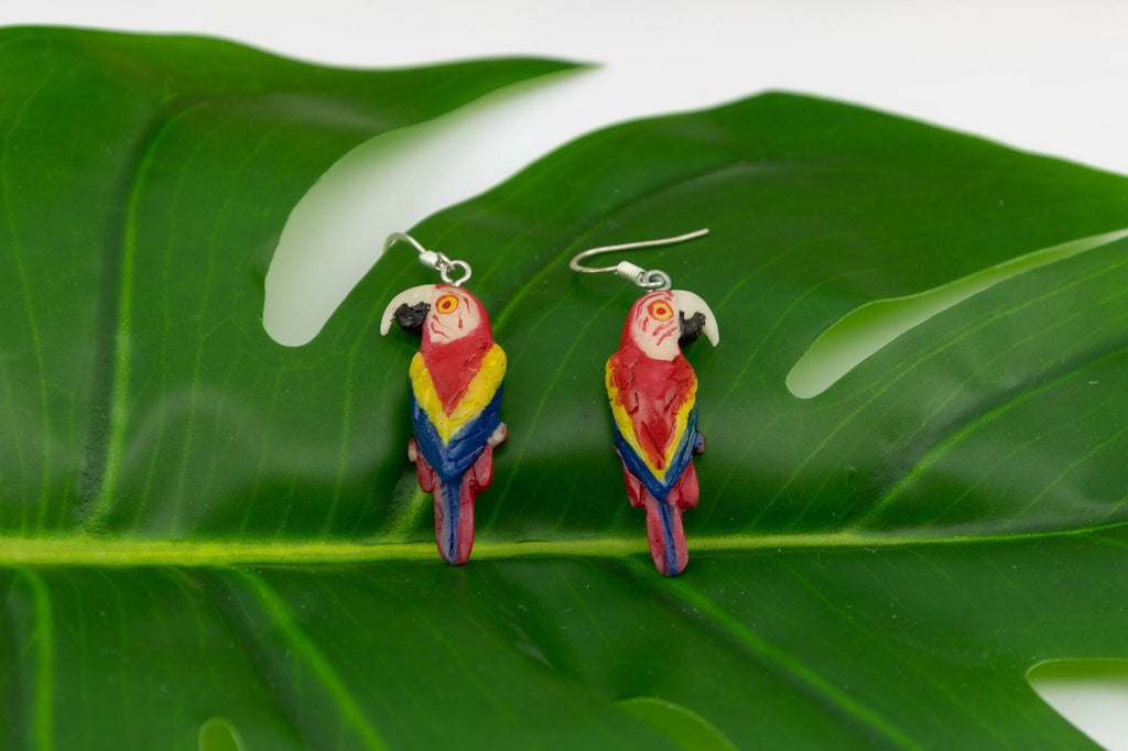 Macaw Parrot Tagua Earrings