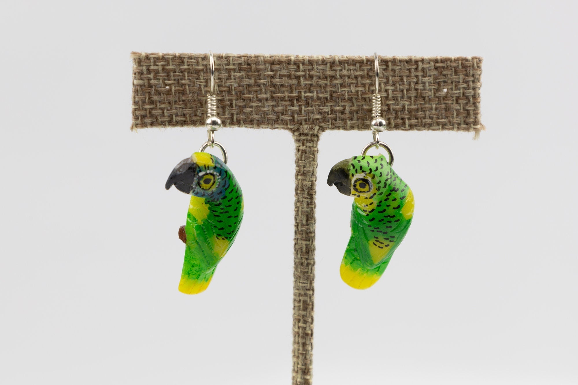 Parrot Tagua Earrings