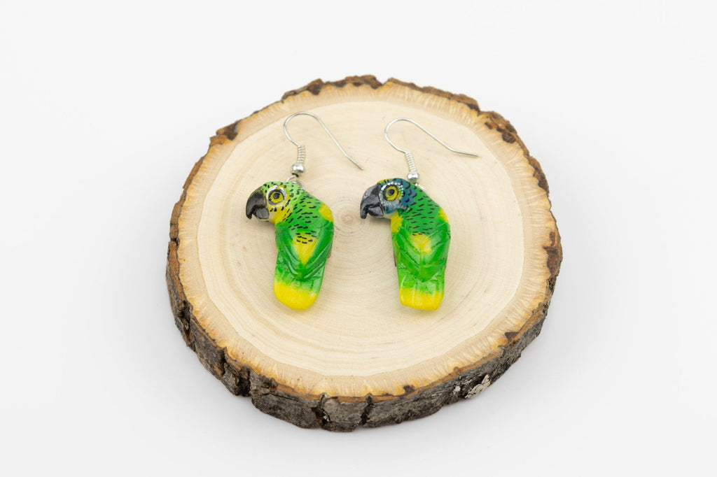 Parrot Tagua Earrings