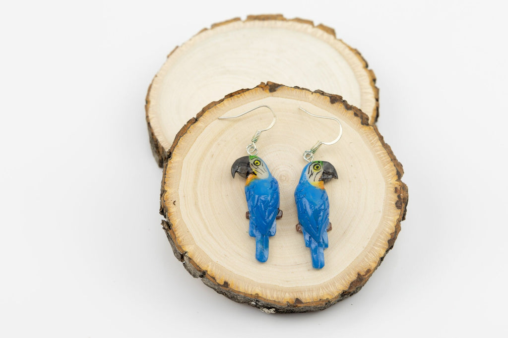 Macaw Parrot Tagua Earrings
