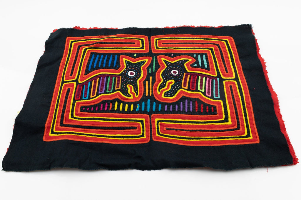Hand Stitched Puppy Dog Panama Mola Textile