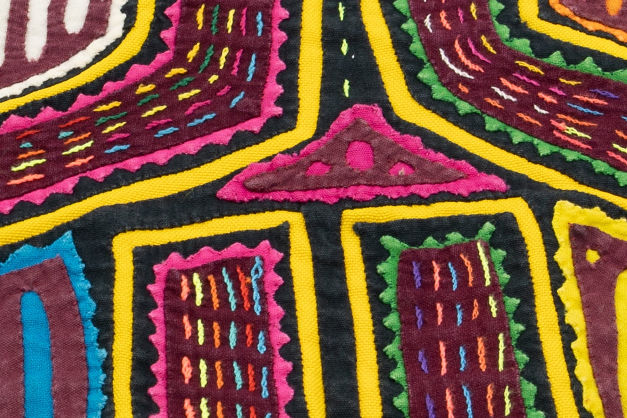 Hand Stitch Dog Face Panama Mola Textile