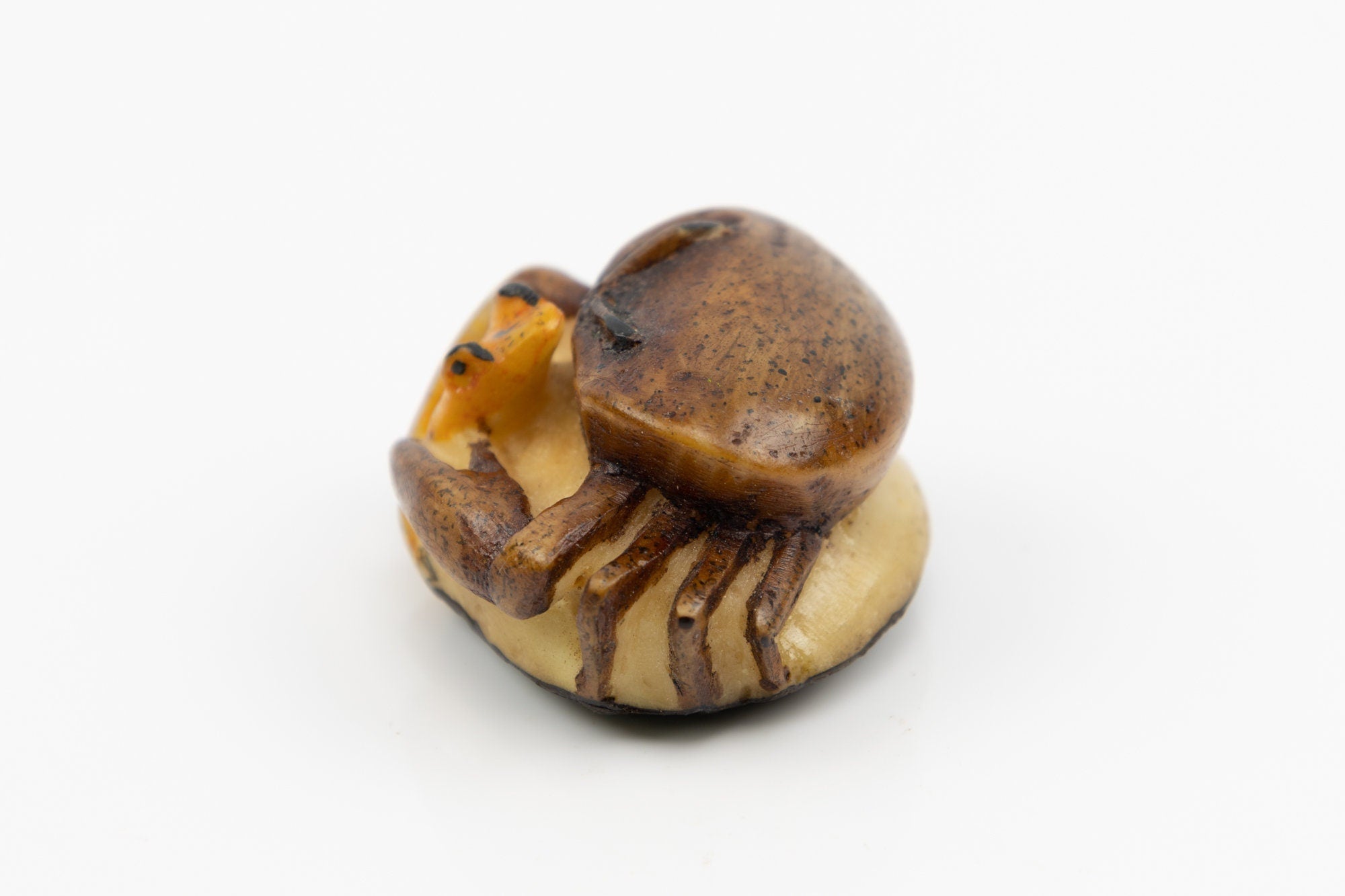 Vintage Crab Golden Frog Tagua Nut