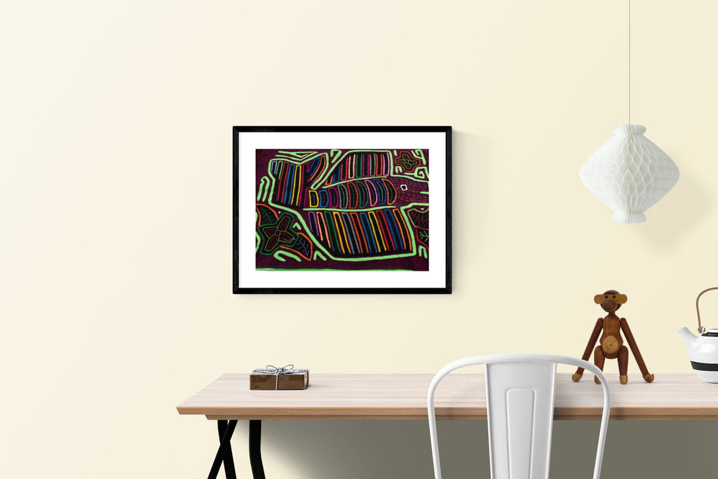 Hand Stitched Panama Flying Fish Mola Textile