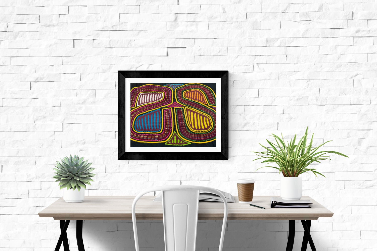 Hand Stitch Dog Face Panama Mola Textile