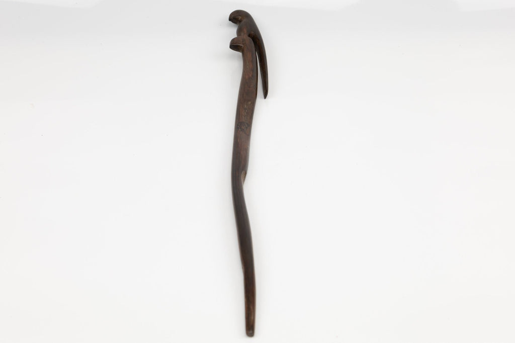 Power Parrot Hand Carved Cocobolo Wood Sculpture