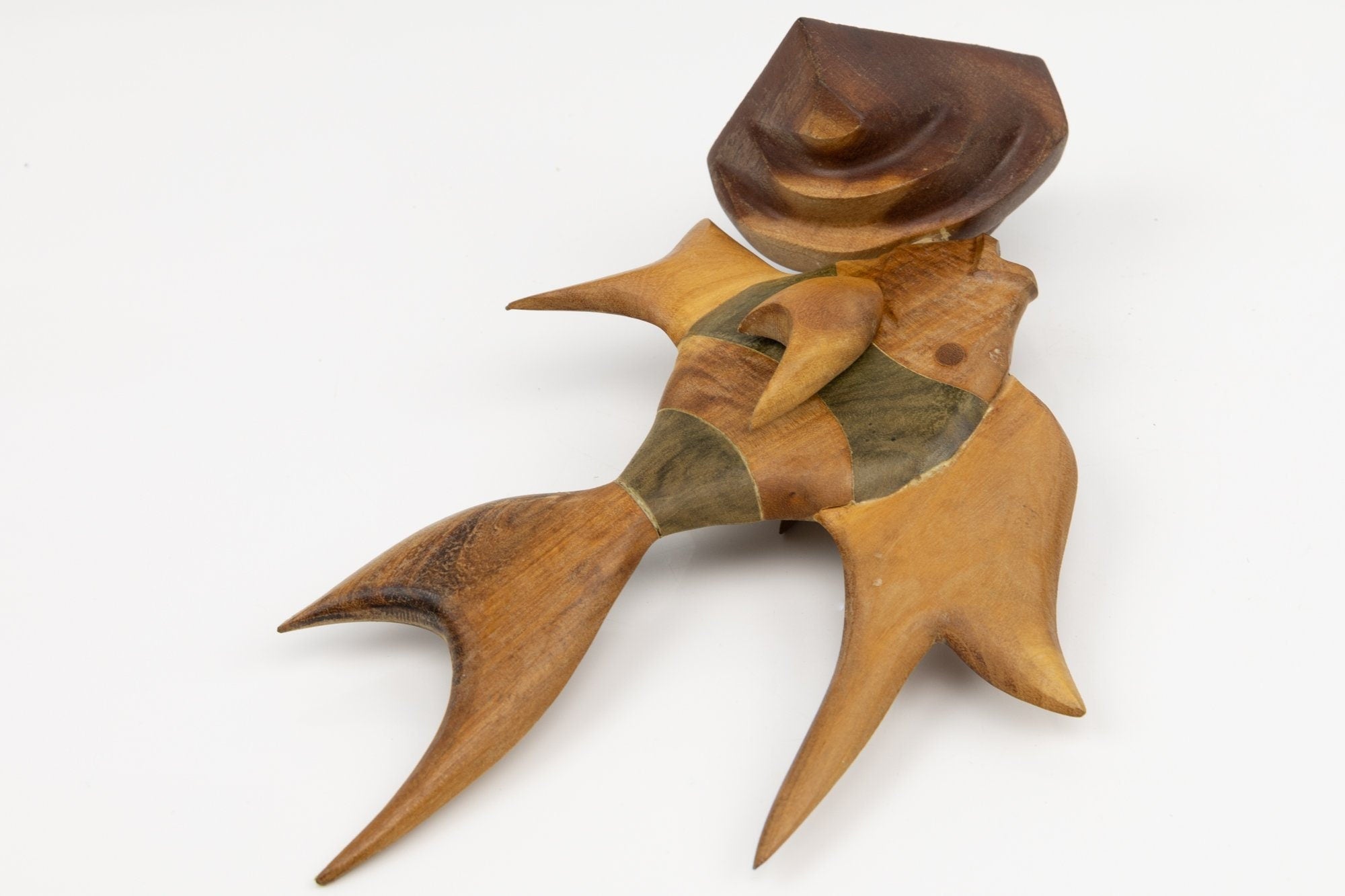 Tropical Fish Hand Carved Wood Sculpture