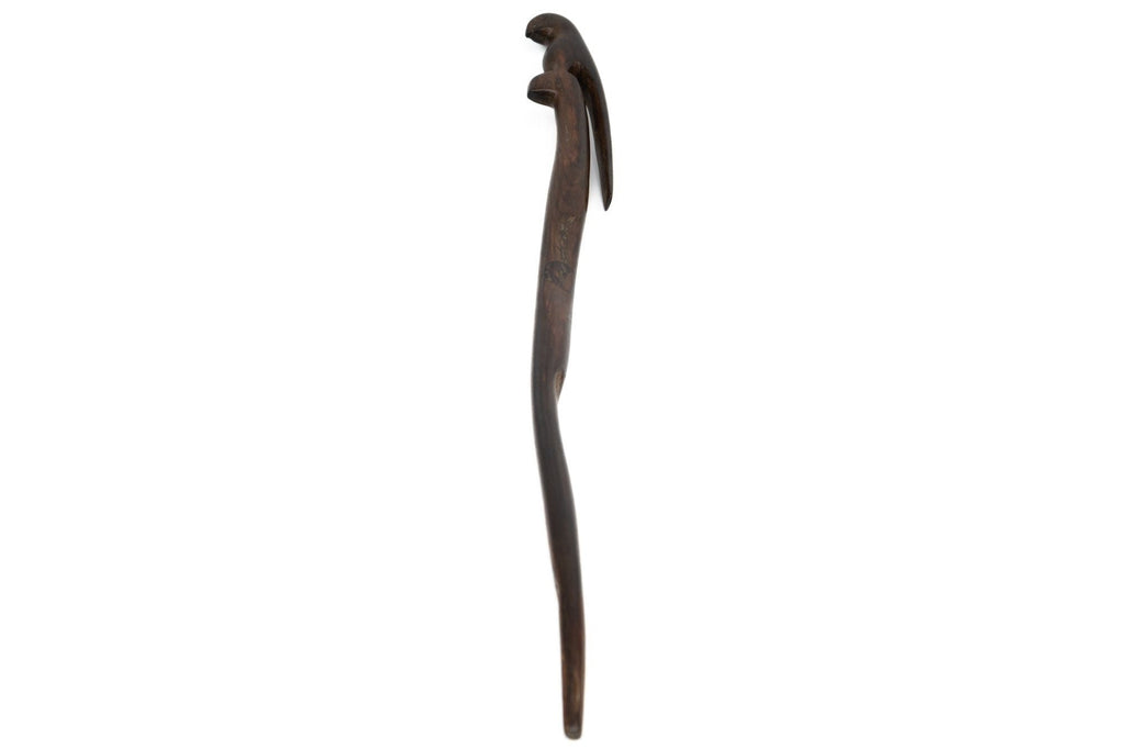 Power Parrot Hand Carved Cocobolo Wood Sculpture