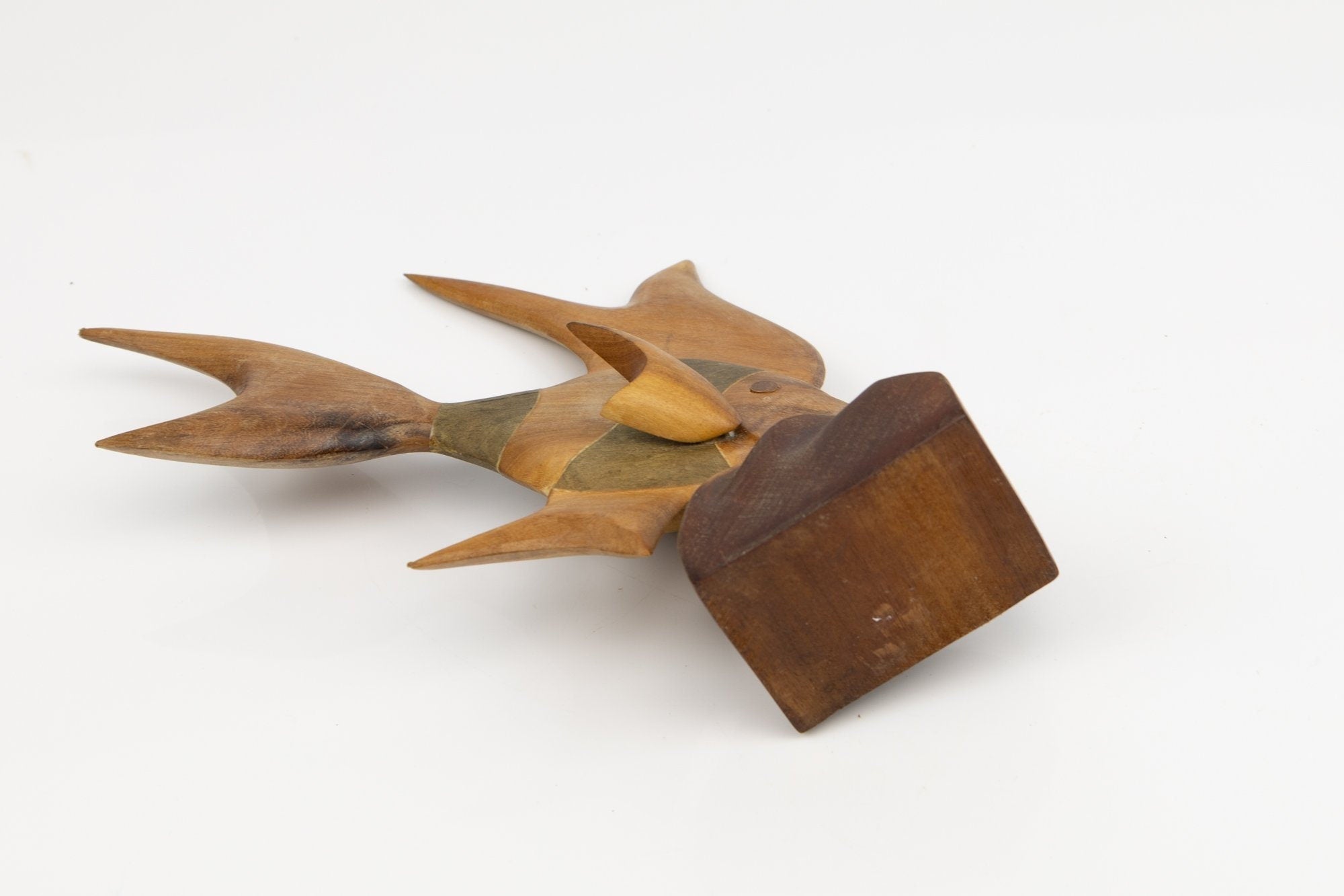 Tropical Fish Hand Carved Wood Sculpture