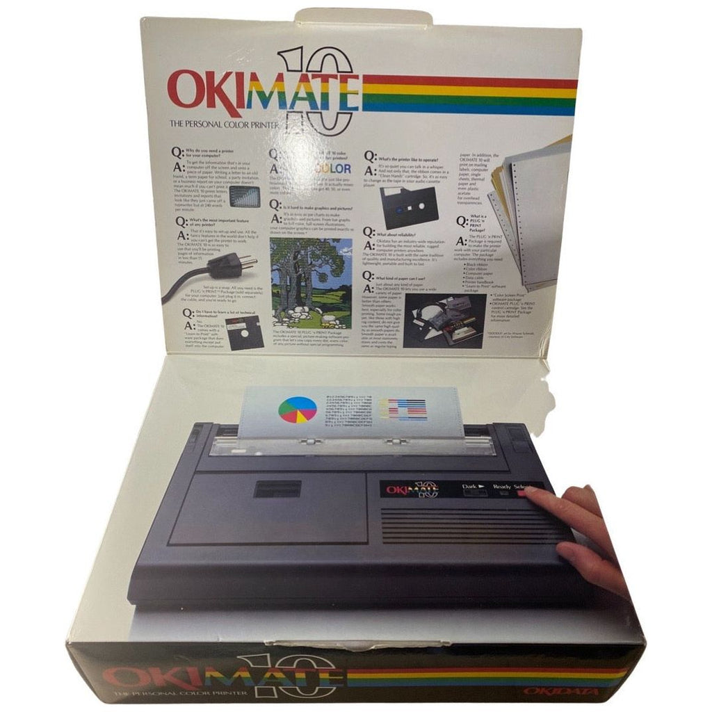 Impresora a color Okidata Okimate 10 y Commodore Plug & Print