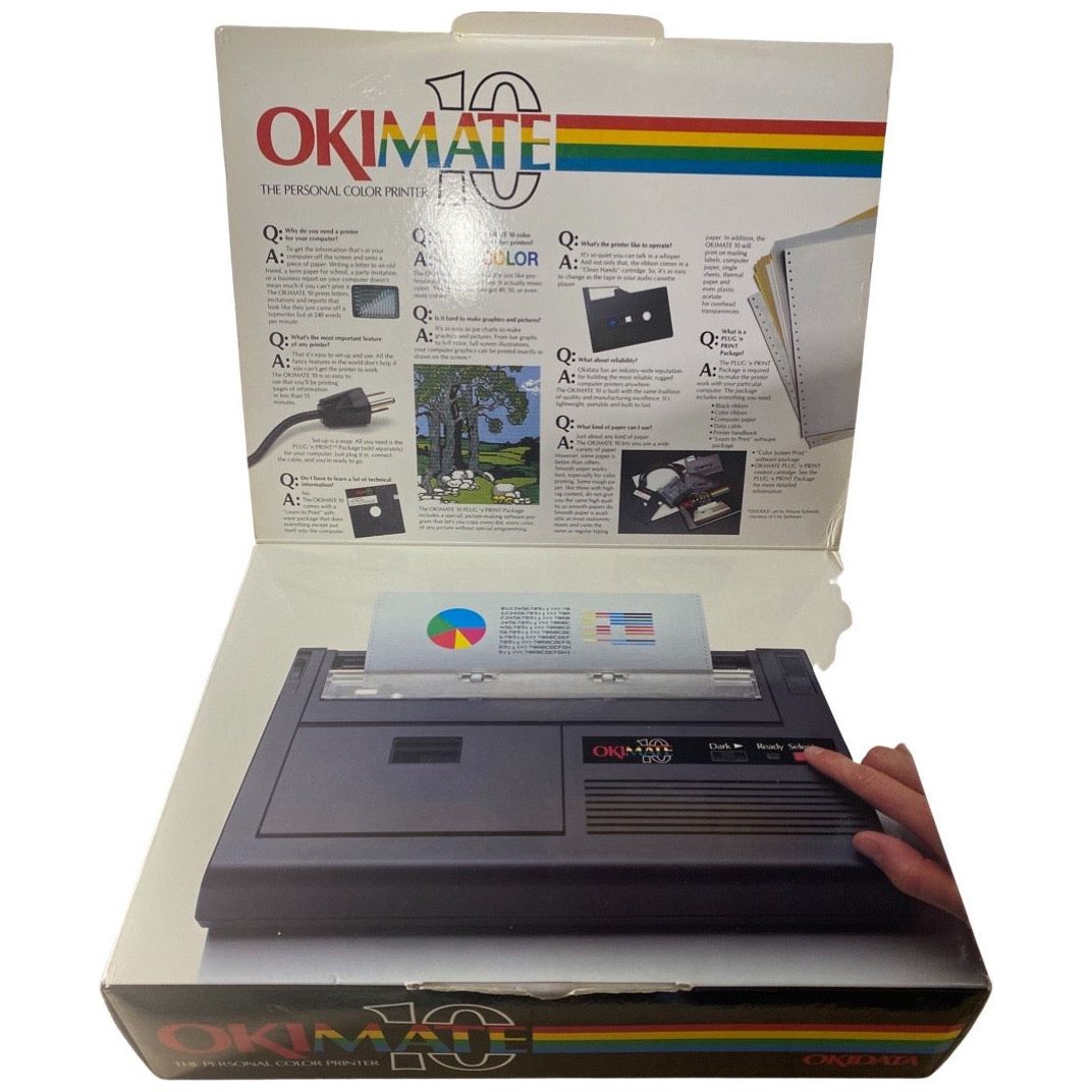 Impresora a color Okidata Okimate 10 y Commodore Plug & Print