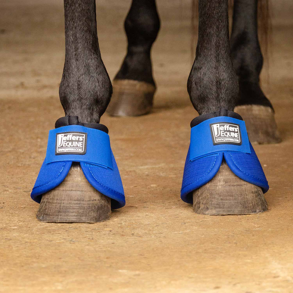 Jeffers No-Turn Bell Boots for Horses, Solid Colors, 2 ct